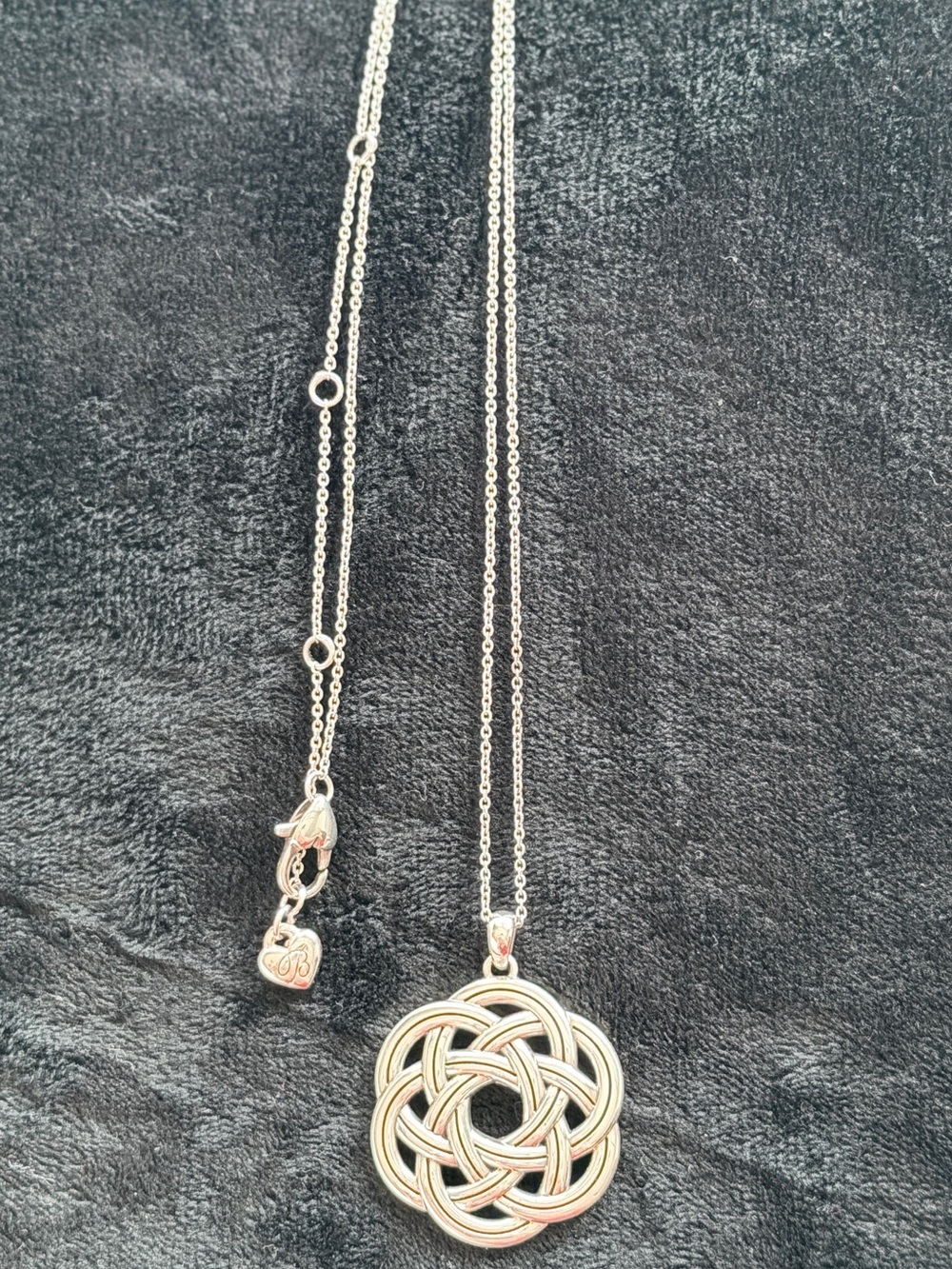 Brighton Interlok Medallion Necklace in silver tone